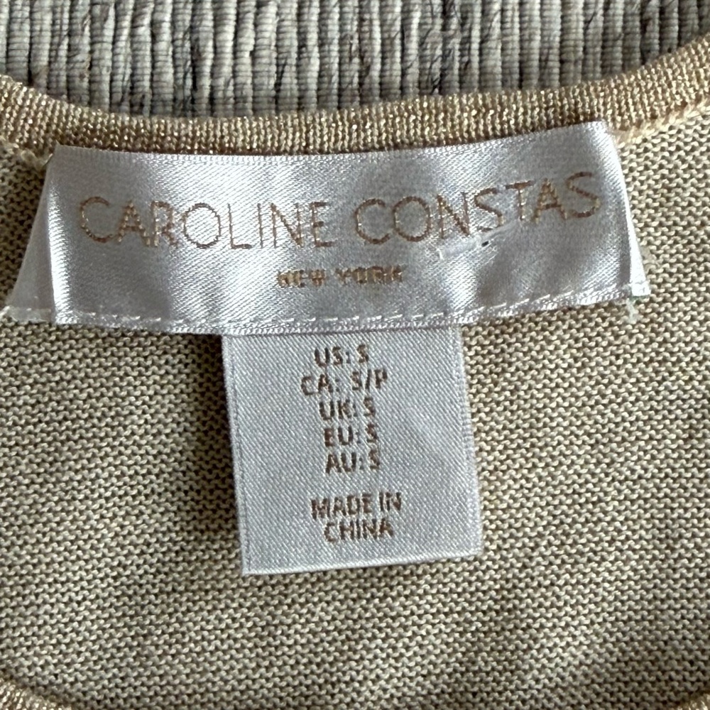 Caroline Constas Floral Shimmer Knit Dress - Picture 4 of 4